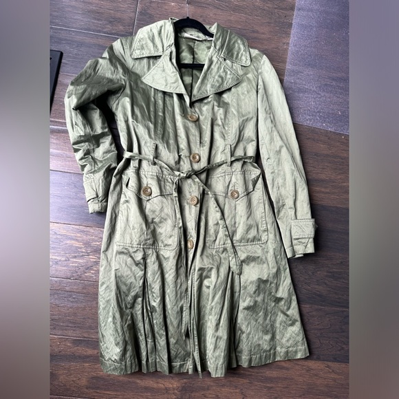 Metallic Green Sz 12 Spring Coat - Picture 7 of 8